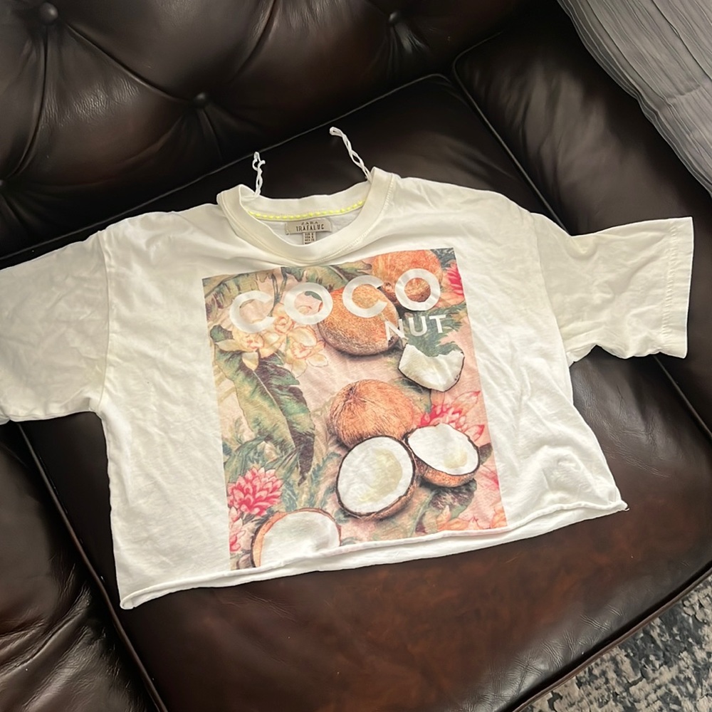 Zara coco nut crop top size S